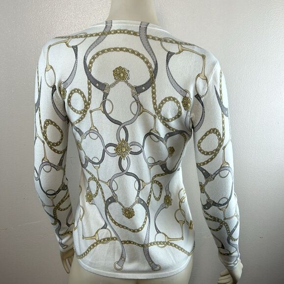J. McLaughlin Casual Blouse Top shirt line long sleeve Women size small - Picture 2 of 7
